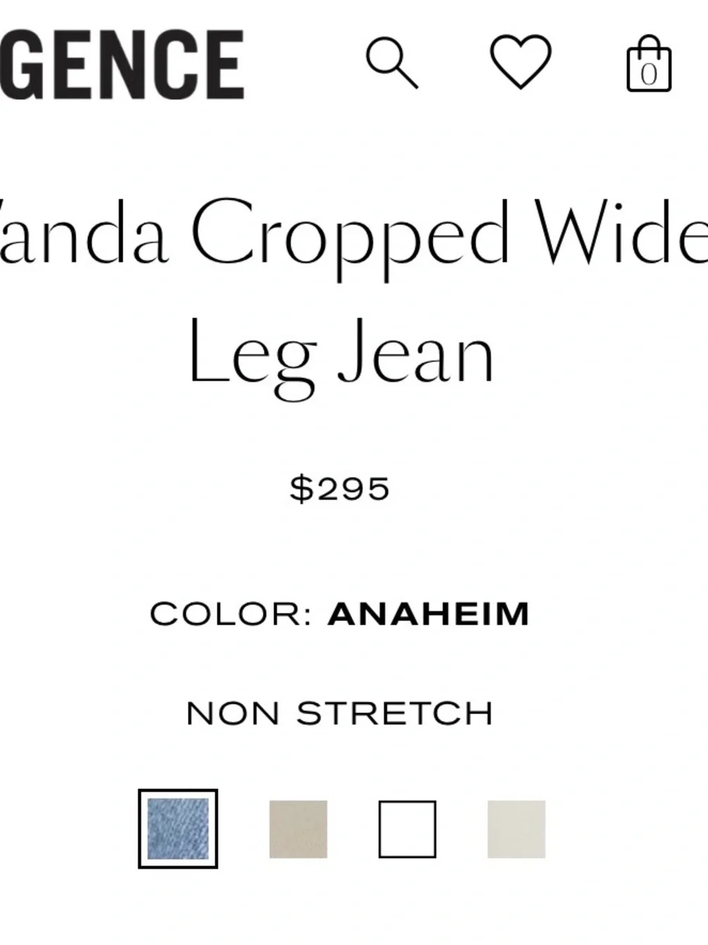 L'AGENCE Blue Denim, Wanda High Rise Wide Leg, Size 28 - Picture 7 of 7